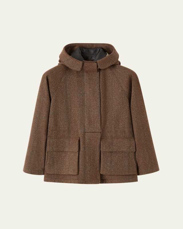 Horsey Cashmere Mini Parka Jacket